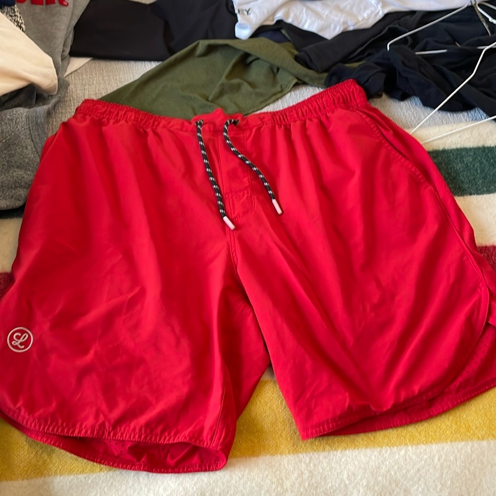 Red Legends Shorts with liner . 7’’